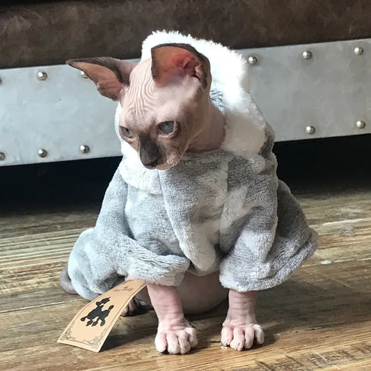 Fleece Cozy Cat Apparel for Winter