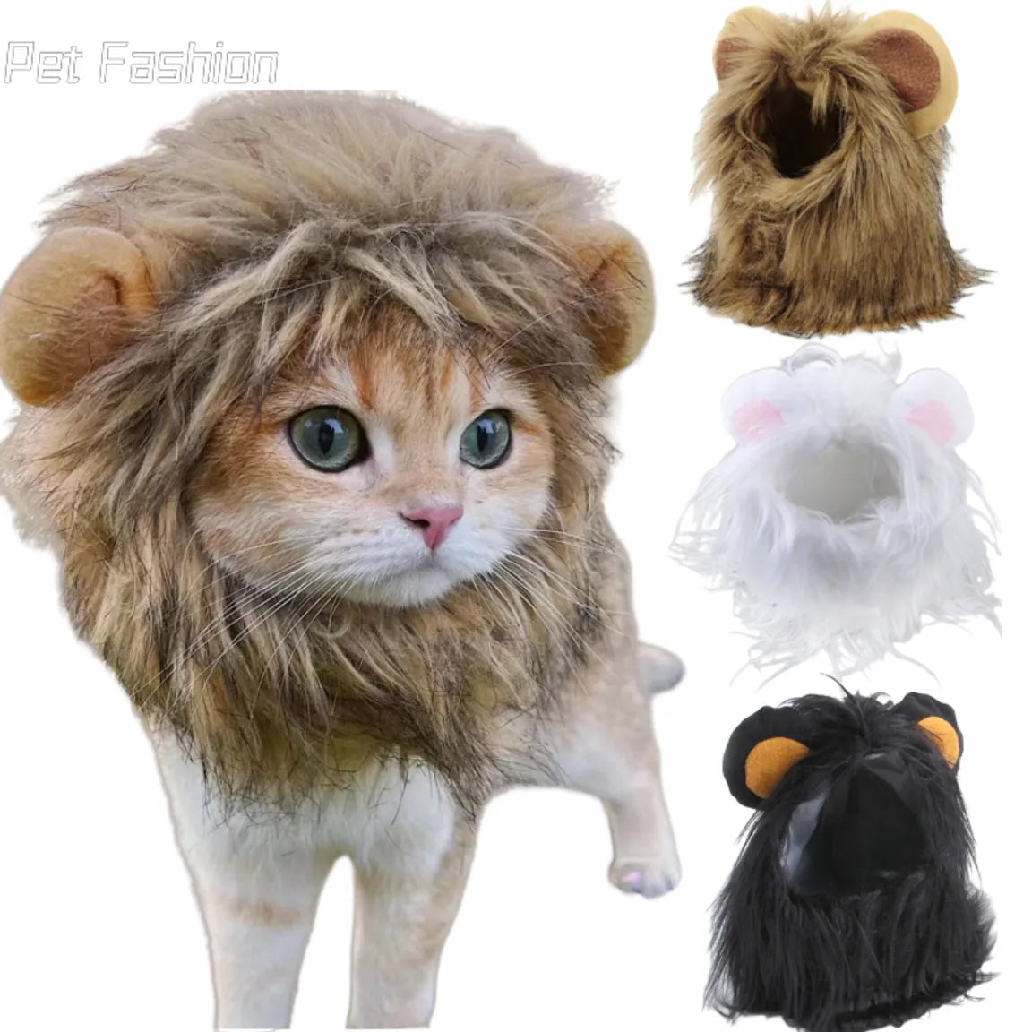 Cute Lion Mane Cat Wig Hat