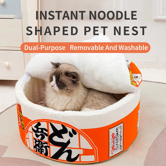 Cozy Udon Cup Pet Bed Sanctuary