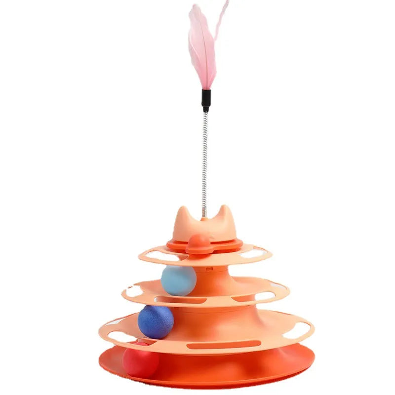 Rotating 4-Layer Cat Toy - Happy2Cats