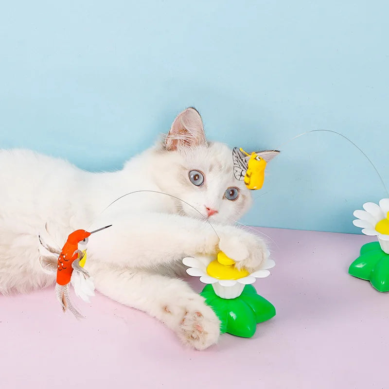 Electric Rotating Butterfly Cat Toy for Interactive Fun