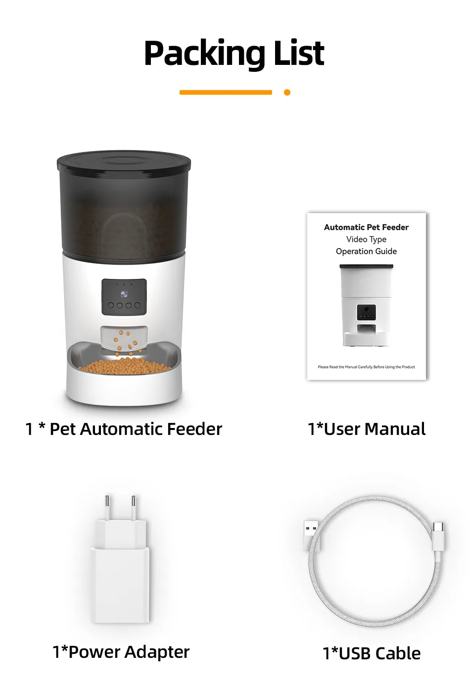 Smart Pet Feeder with Camera and Voice Recorder - Happy2Cats