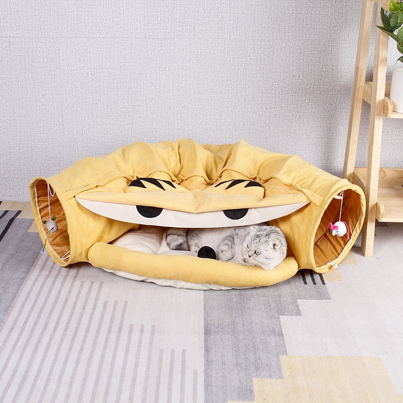 Pet Crawl Foldable Bed Tunnel Toy House - Happy2Cats