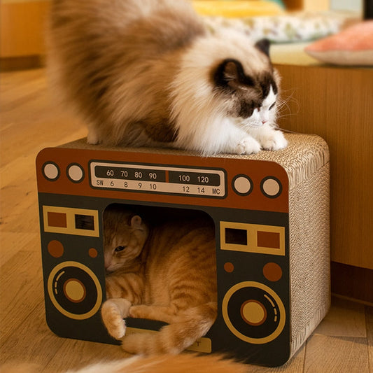 DIY Vintage Cat Scratching Board Bed - Happy2Cats