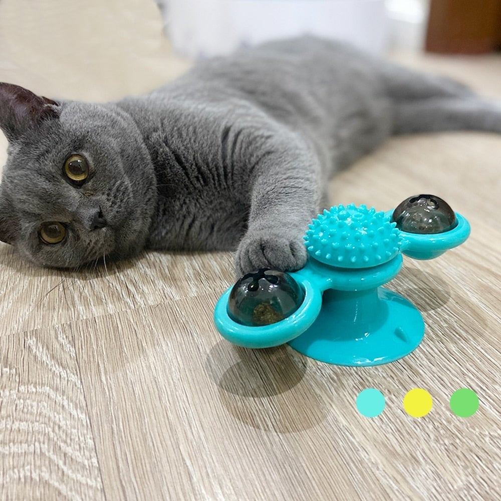 Rotatable Cat Massage Interactive Windmill Toy - Happy2Cats