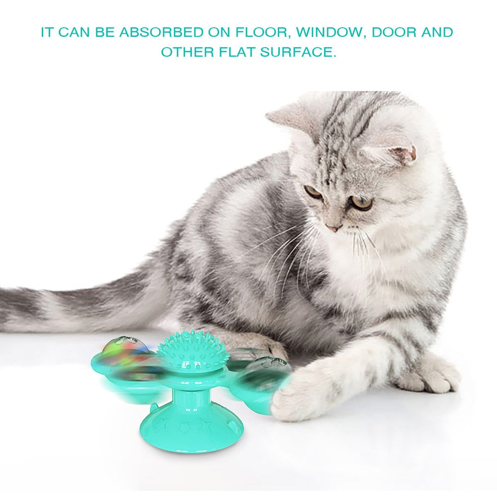 Rotatable Cat Massage Interactive Windmill Toy - Happy2Cats