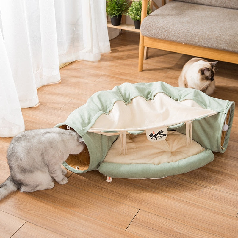 Creative Comfy Cat Sleeping Tunnel Bed - Happy2Cats