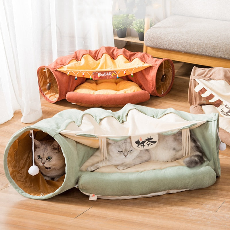 Creative Comfy Cat Sleeping Tunnel Bed - Happy2Cats