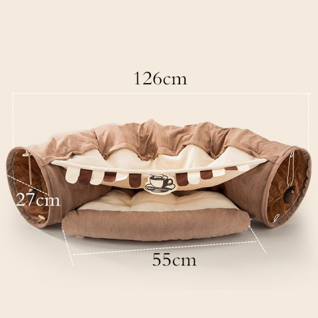 Creative Comfy Cat Sleeping Tunnel Bed - Happy2Cats