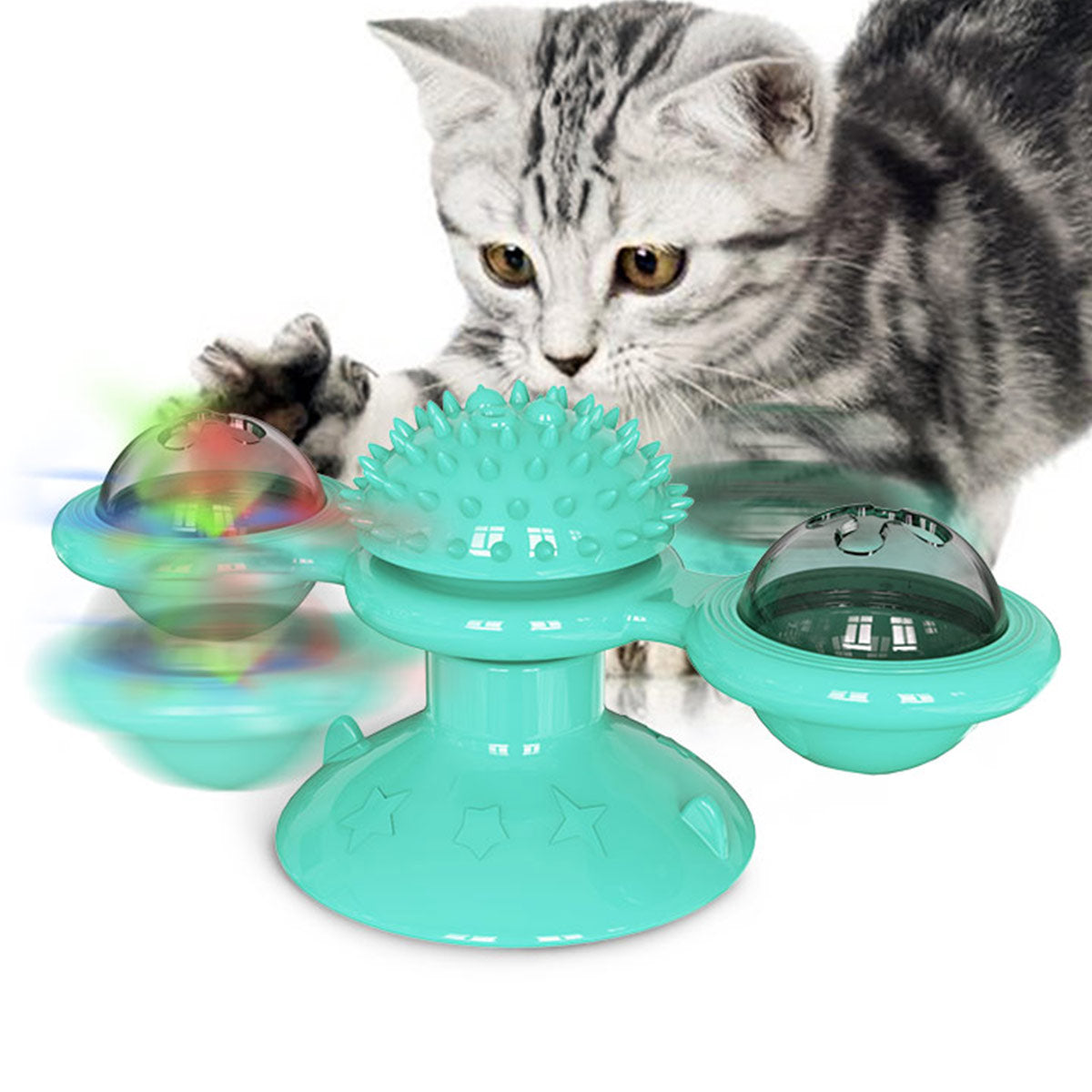 Rotatable Cat Massage Interactive Windmill Toy - Happy2Cats