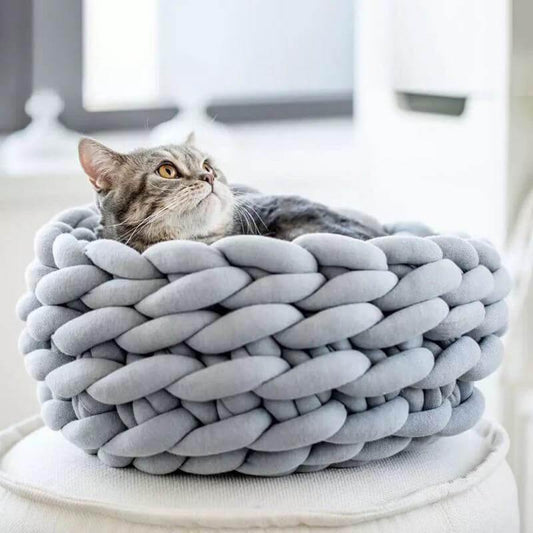 Handmade Knit Pet Bed - Happy2Cats