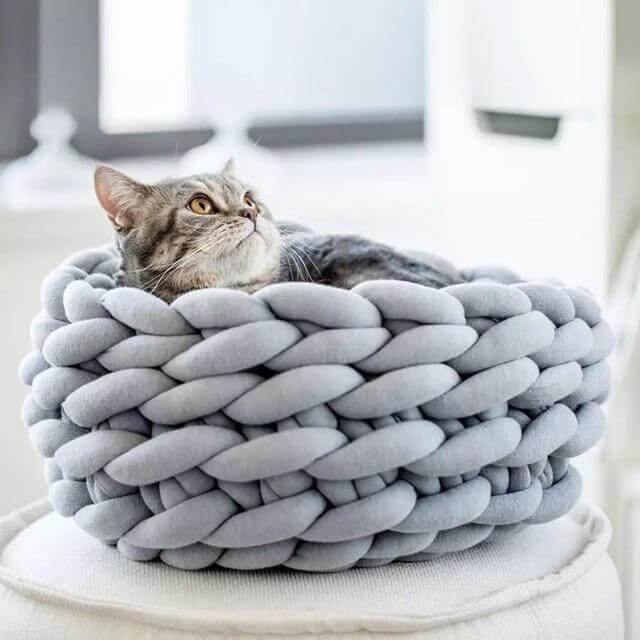 Handmade Knit Pet Bed - Happy2Cats